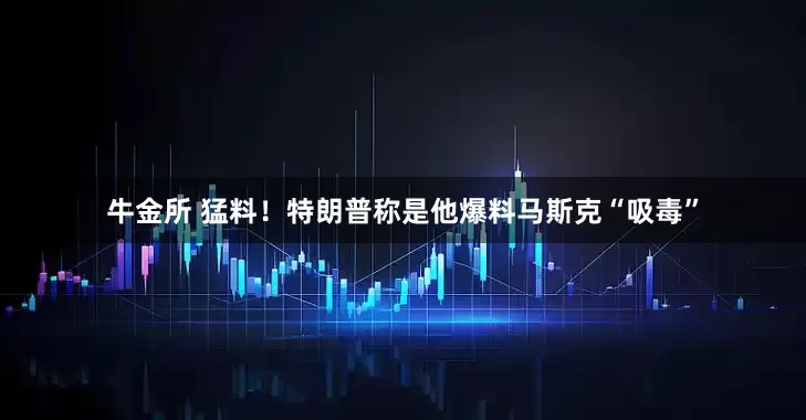 牛金所 猛料！特朗普称是他爆料马斯克“吸毒”